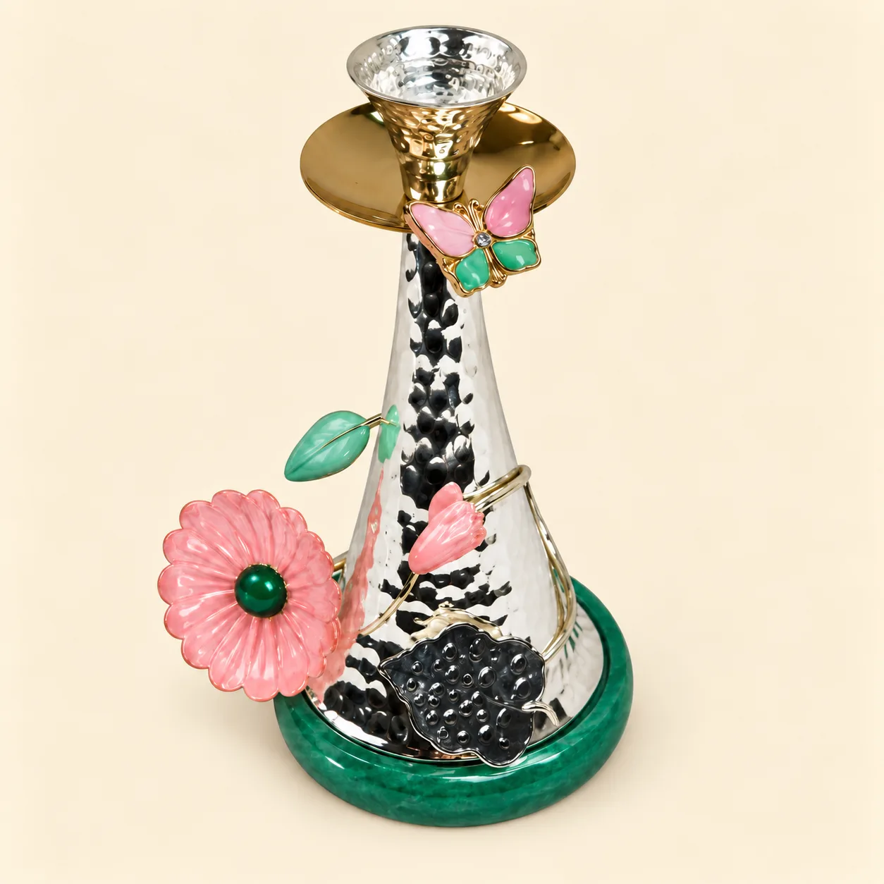 Silver Decorative Candle Stand