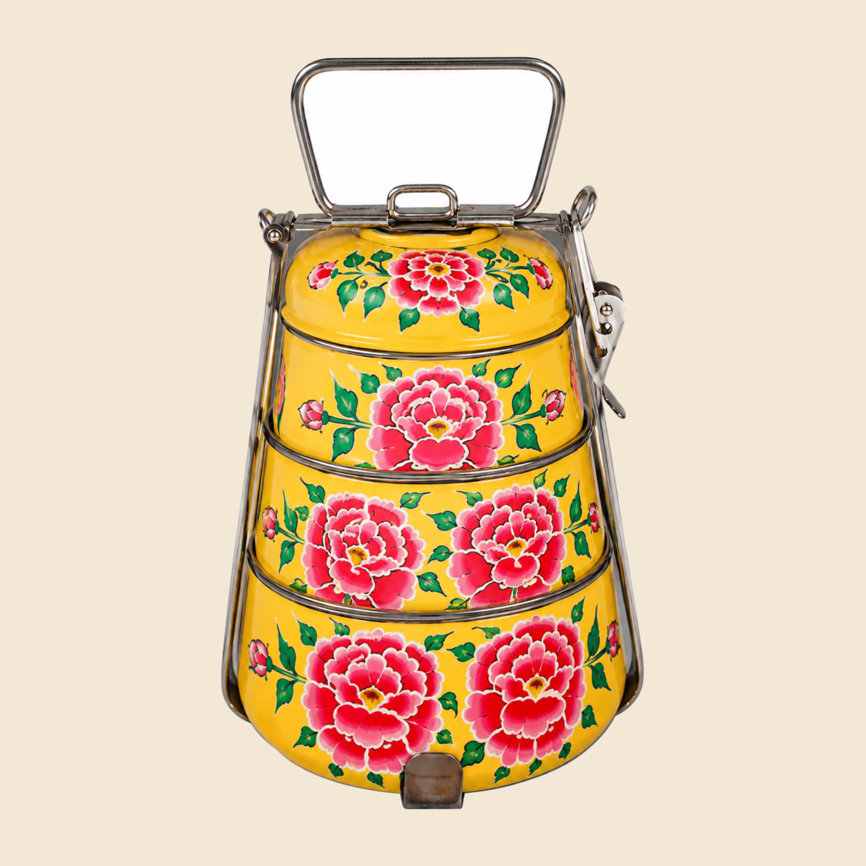 STAINLESS STEEL ENAMEL PRINTED TIFFIN BOX-1