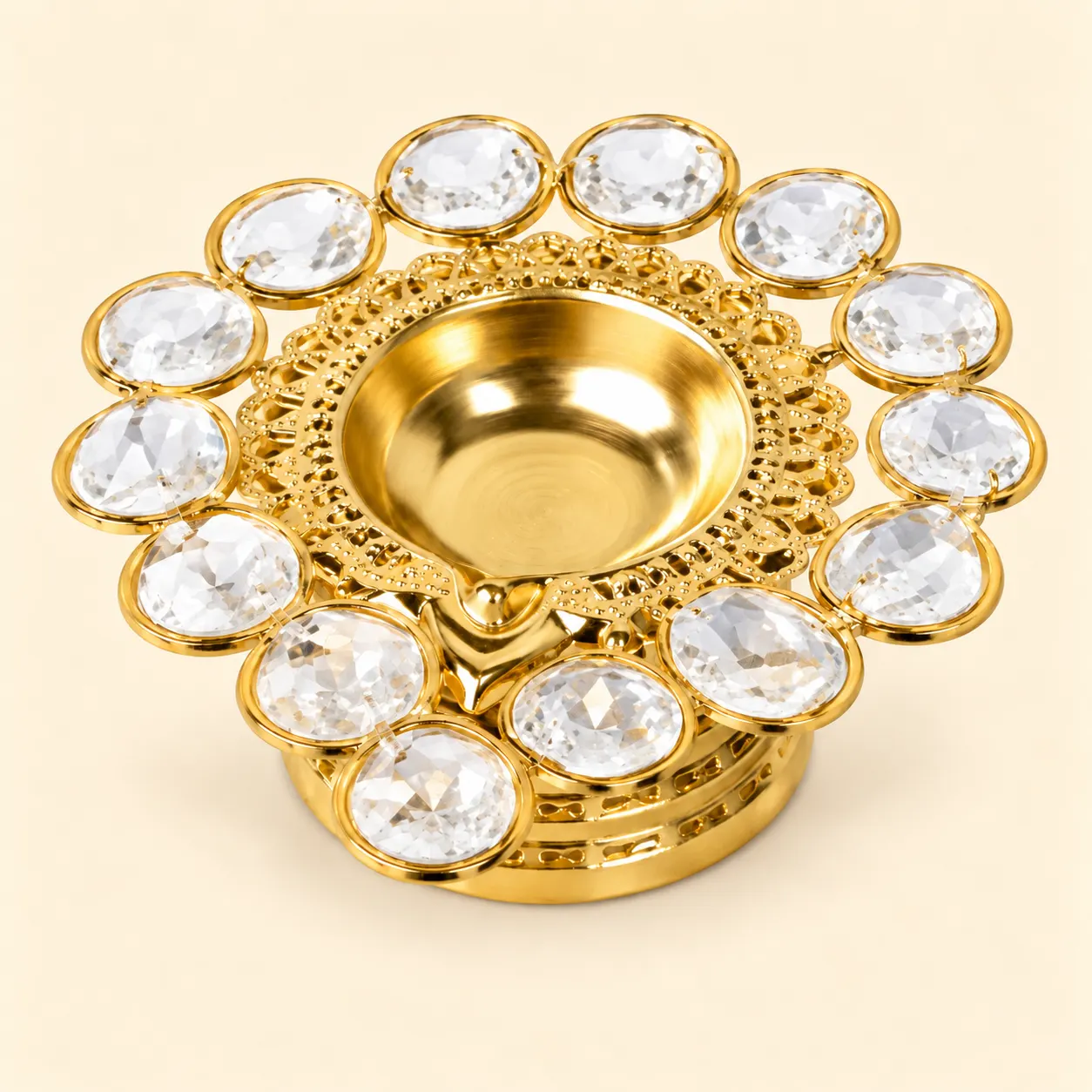 Clear Crystal Diya image 2